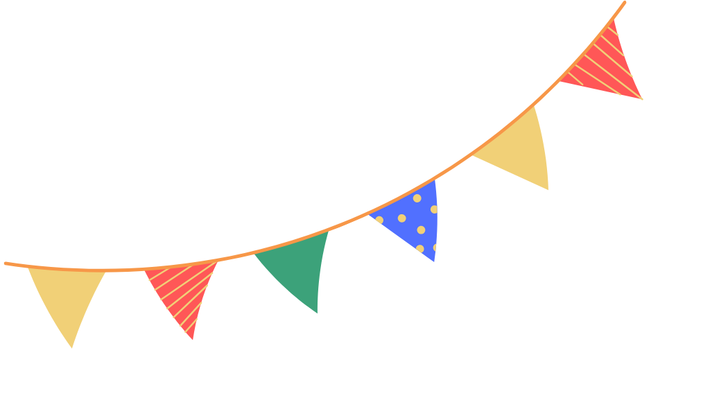 Birthday banner left